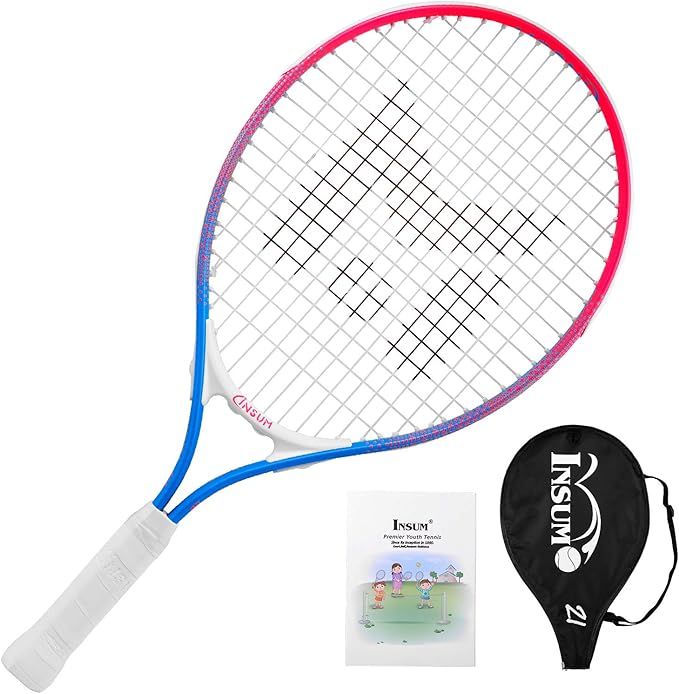 insum Junior Tennis Racquet 21" Beginner Kids Starter(Ages 5-6) with Shoulder Strap Cover Bag | Amazon (US)