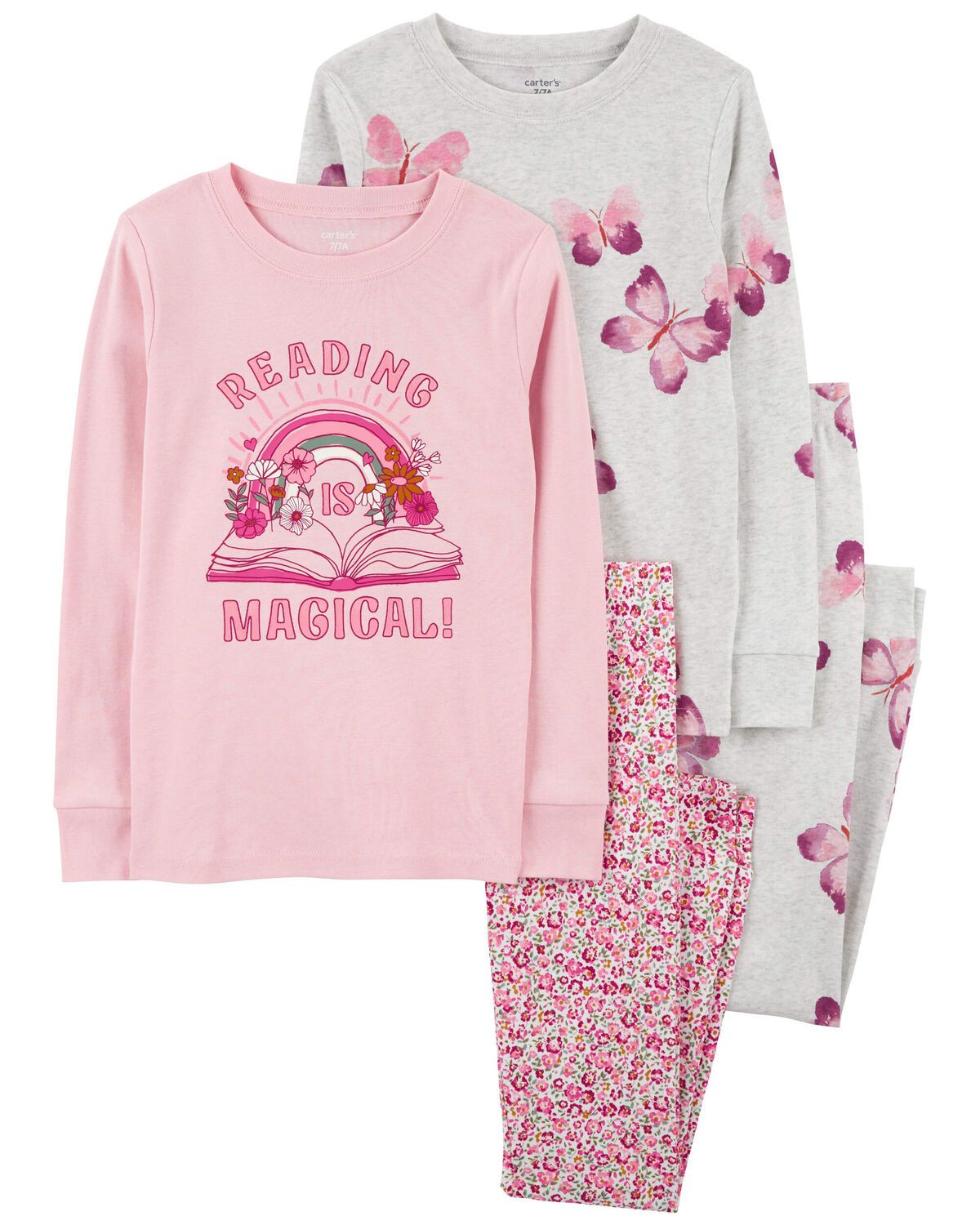 Kid 4-Piece Reading 100% Snug Fit Cotton Pajamas - Carter's | Carter's | Carter's Inc