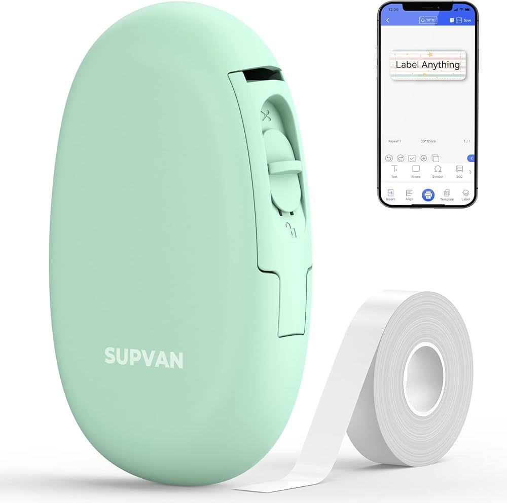 SUPVAN Label Makers E10 Mini Bluetooth Label Printer Wireless Labeler Label Maker Machine with Ta... | Amazon (US)