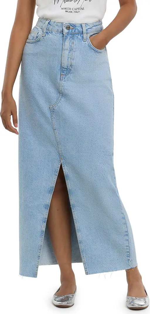 Slit Front Denim Skirt | Nordstrom