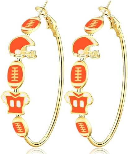 Football Mom Gifts Game Day Earrings for Women Football Mom Sports Charm Jewelry Gifts Game Day O... | Amazon (US)