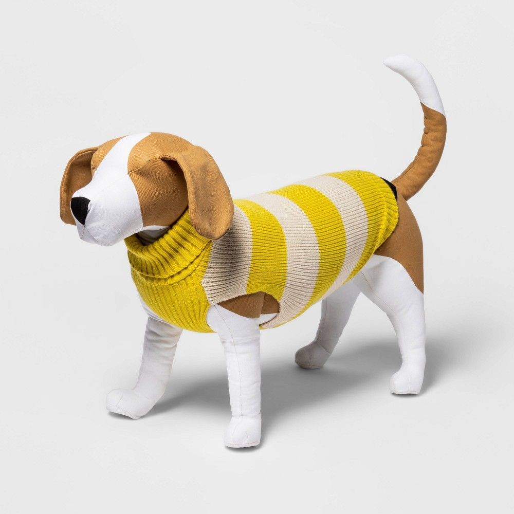 Dog Cableknit Sweater - Mustard - L - Boots & Barkley | Target