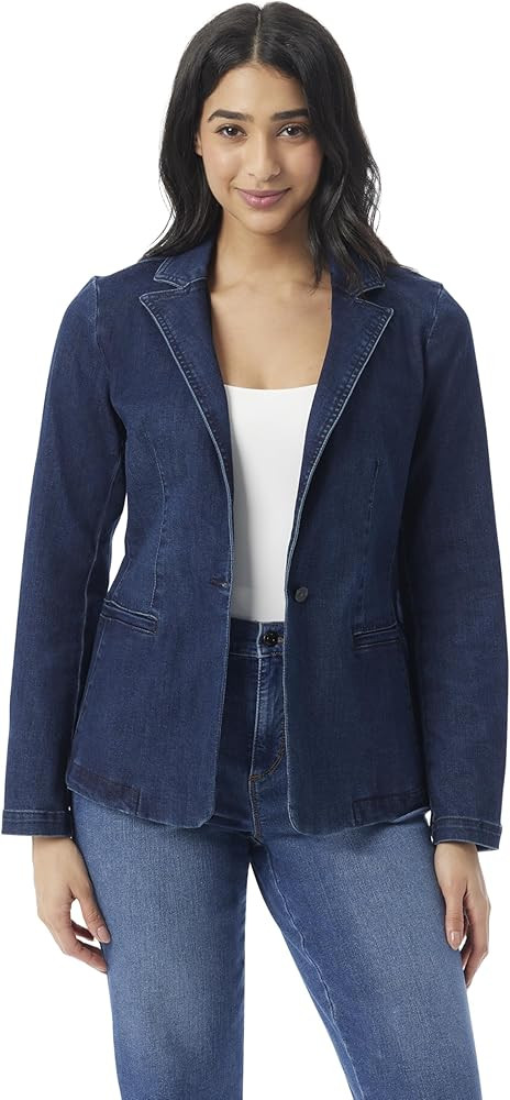 Gloria Vanderbilt Women's Single Button Front Fitted Blazer Standard | Amazon (US)