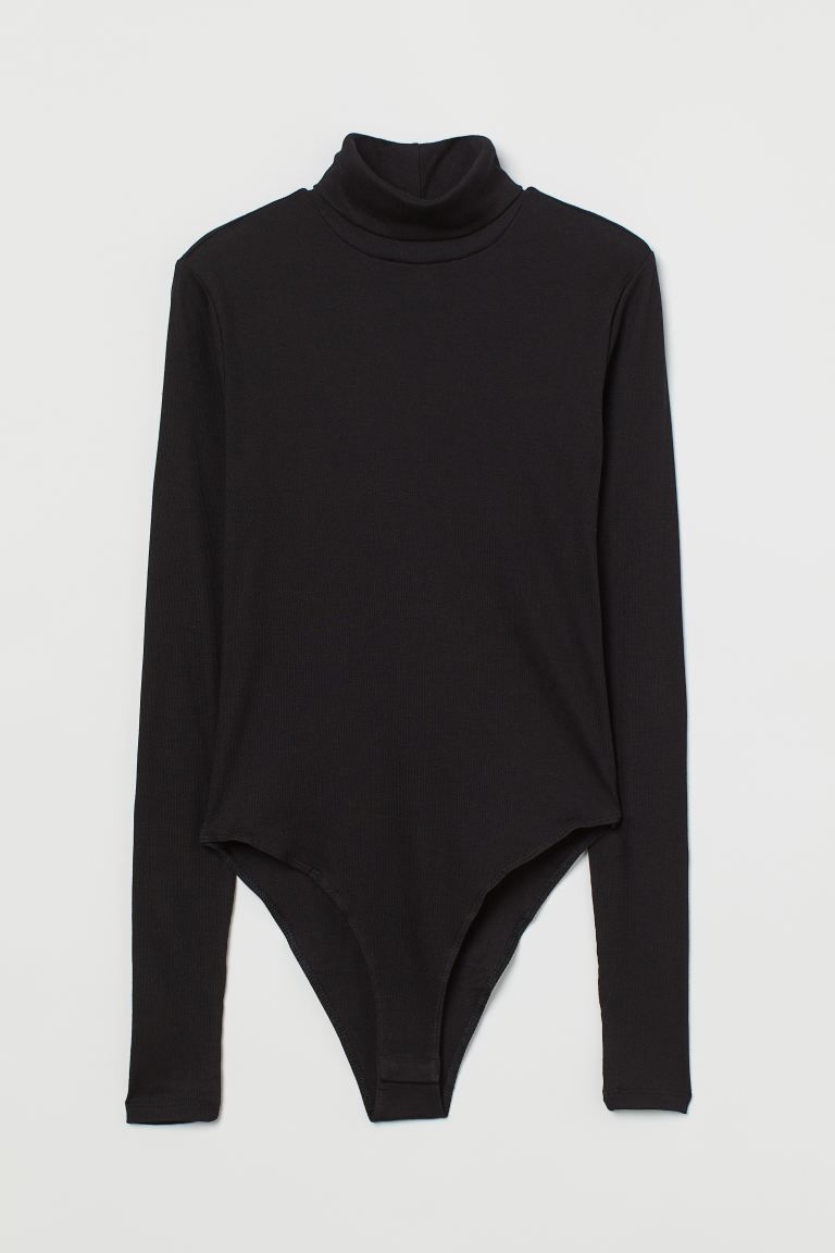 Ribbed Turtleneck Bodysuit | H&M (US)