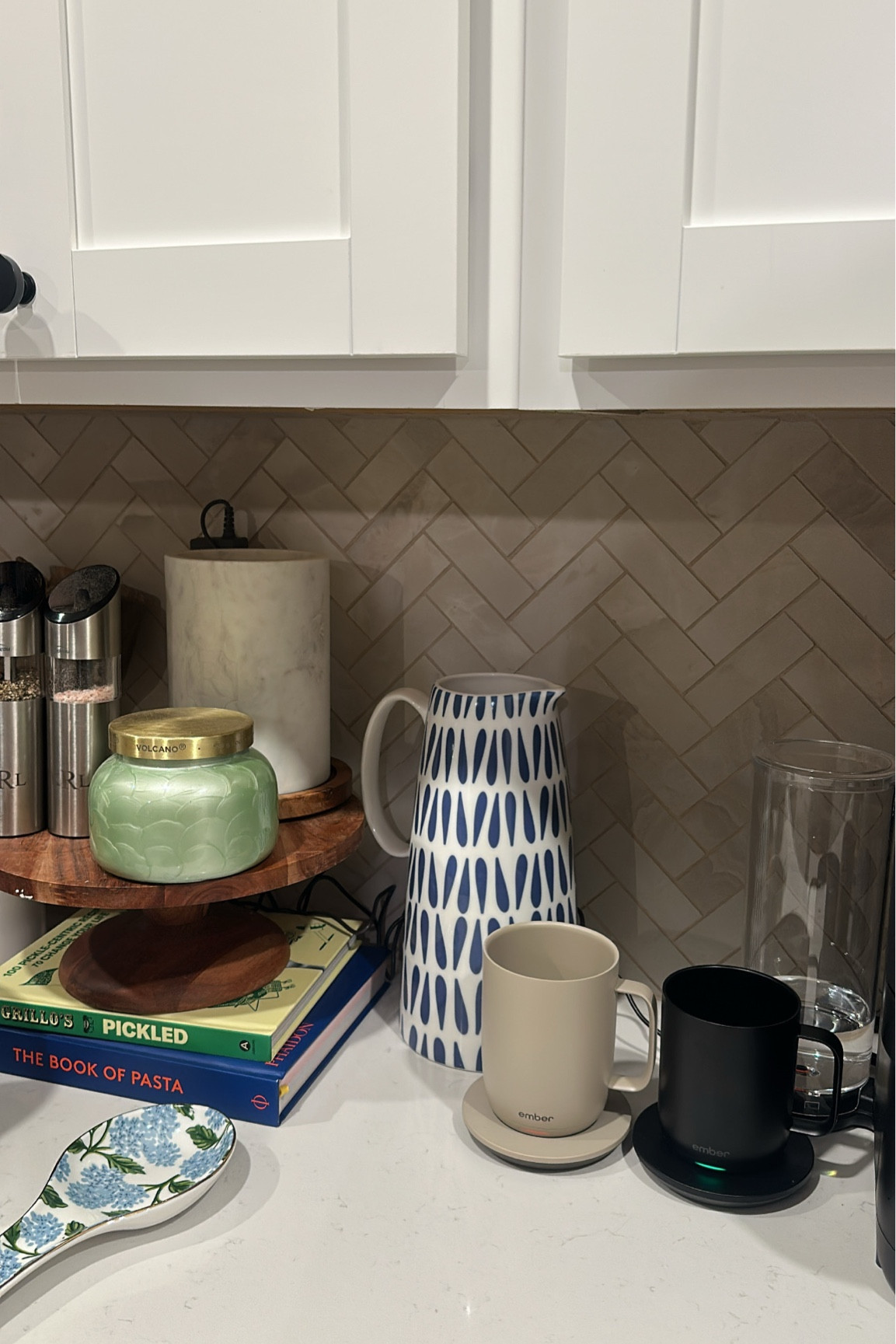 kitchen decor and coffee setup 