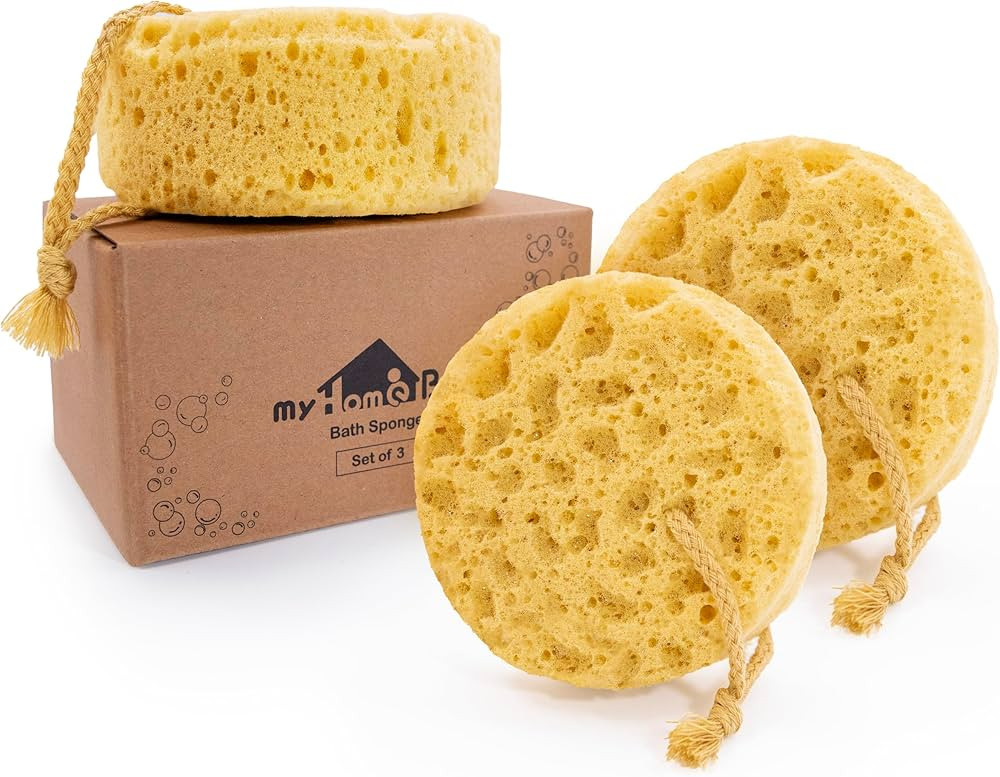myHomeBody Bath Sponge, Foam Loofah Sponge, Body Sponge for Shower - Large Size, Lots of Lather, ... | Amazon (US)