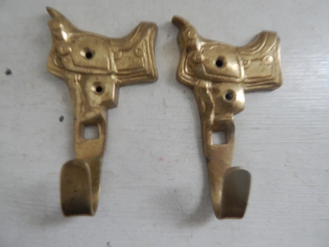 Vintage Brass Western Ranch Saddle Hooks Vintage Brass Hooks Horseback Rider Gift Western Ranch C... | Etsy (US)