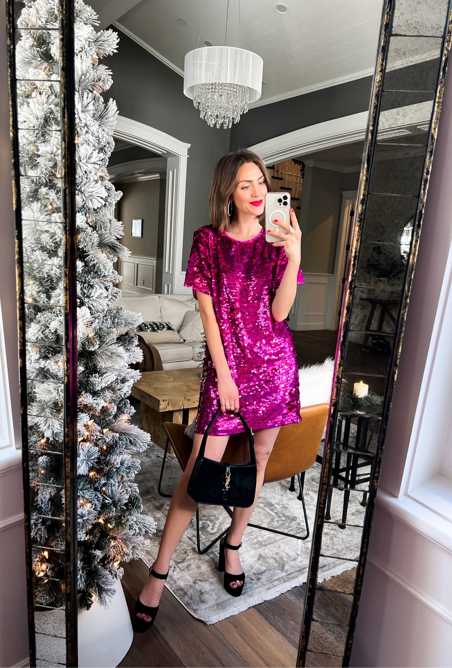 New Year’s Eve // pink dress // sequin dress // shift dress // comfy dress // NYE dress // 

#LTKHoliday #LTKSeasonal