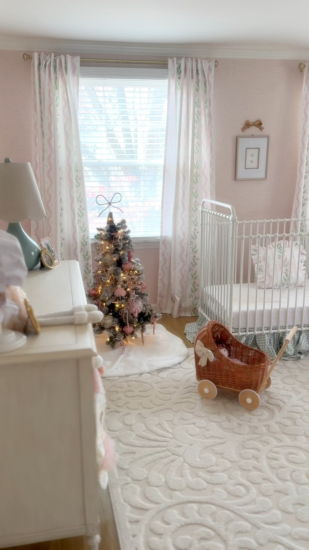 Pink little girl Christmas decor. Little girl Christmas bedroom decor. Little girl holiday bedroom decor! 

#LTKHoliday #LTKKids