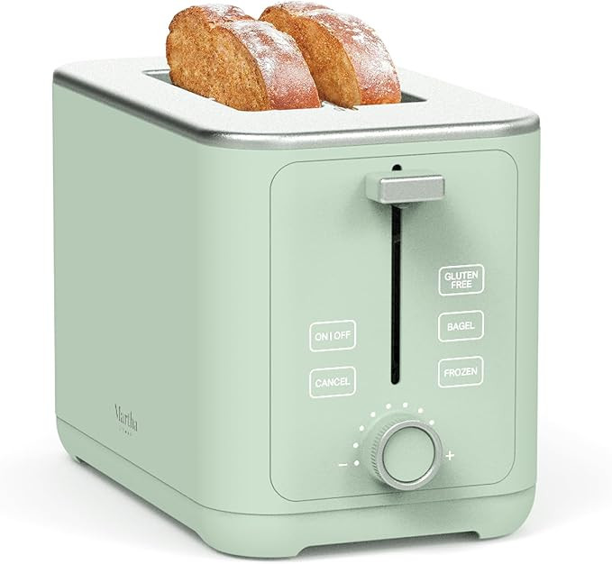 Martha Stewart 2 Slice Toaster, 10 Shade Settings with Defrost, Cancel, Bagel & Gluten-Free, Extr... | Amazon (US)