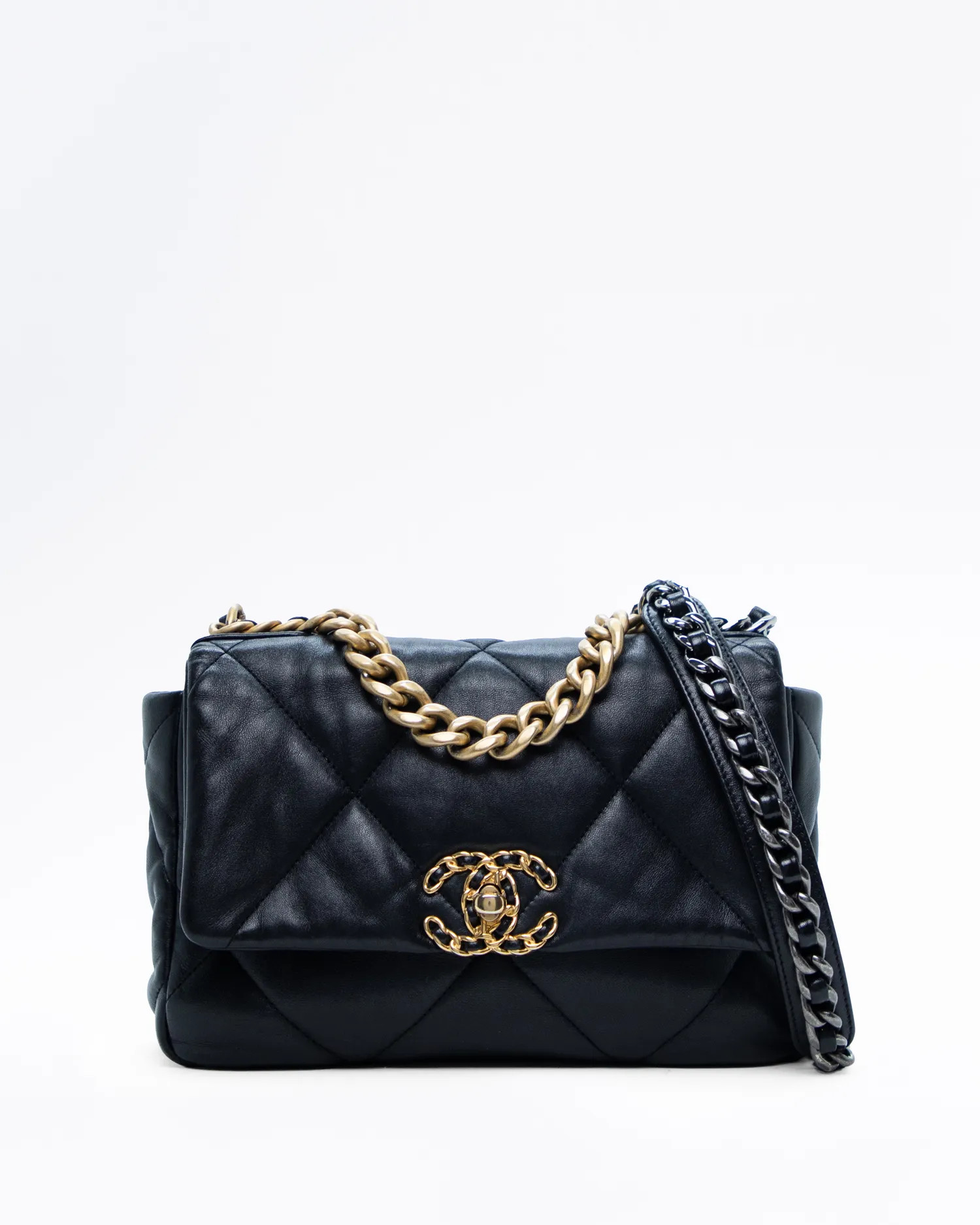 Lambskin Chanel 19 Large Flap Bag | Vivrelle