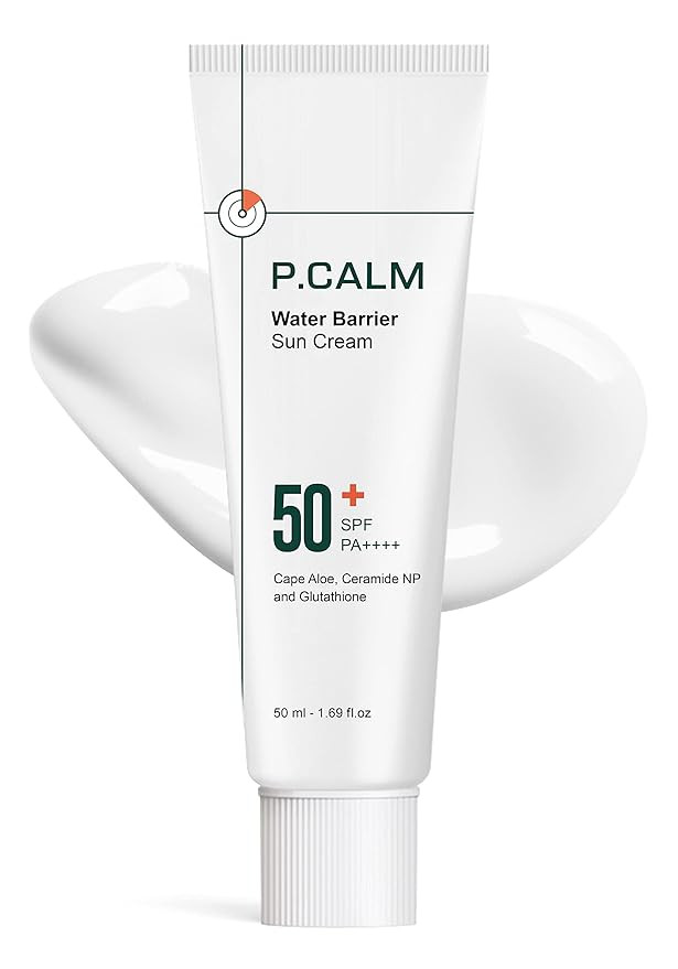 PCALM Water Barrier Moisturizing Sun Cream Non-greasy No White Cast Light-Weight SPF 50+ PA++++ V... | Amazon (US)