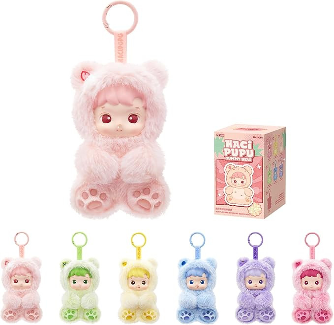 POP MART HACIPUPU Gummy Bear Series-Vinyl Plush Pendant Blind Box, Random Design Action Figures C... | Amazon (US)