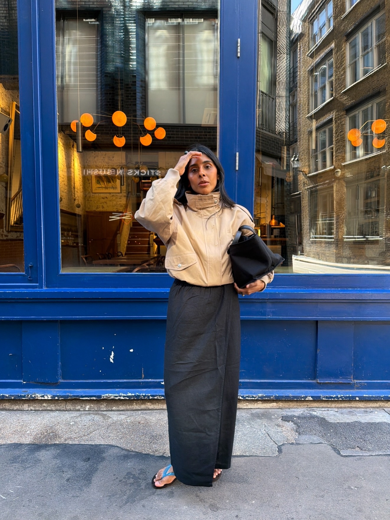 Funnel neck, column skirt combo 🤌🏾 @marksandspencerstyle ad
