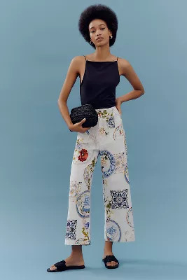 The Colette Cropped Wide-Leg Pants by Maeve: Magic Fabric Edition | Anthropologie (US)