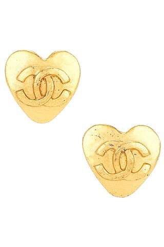 Chanel 1995 Heart Clip-On Earrings | FWRD 