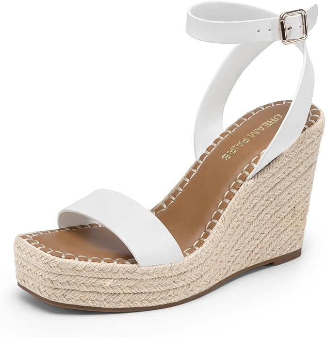 DREAM PAIRS Women's Open Toe Platform Sandals Adjustable Buckle Ankle Strap Comfortable Summer Es... | Amazon (US)
