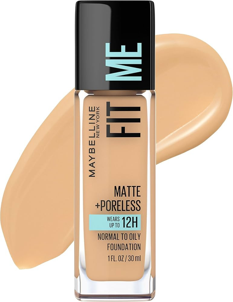 Maybelline Fit Me Matte + Poreless Liquid Oil-Free Foundation Makeup, Rich Tan, 1 Count (Packagin... | Amazon (US)