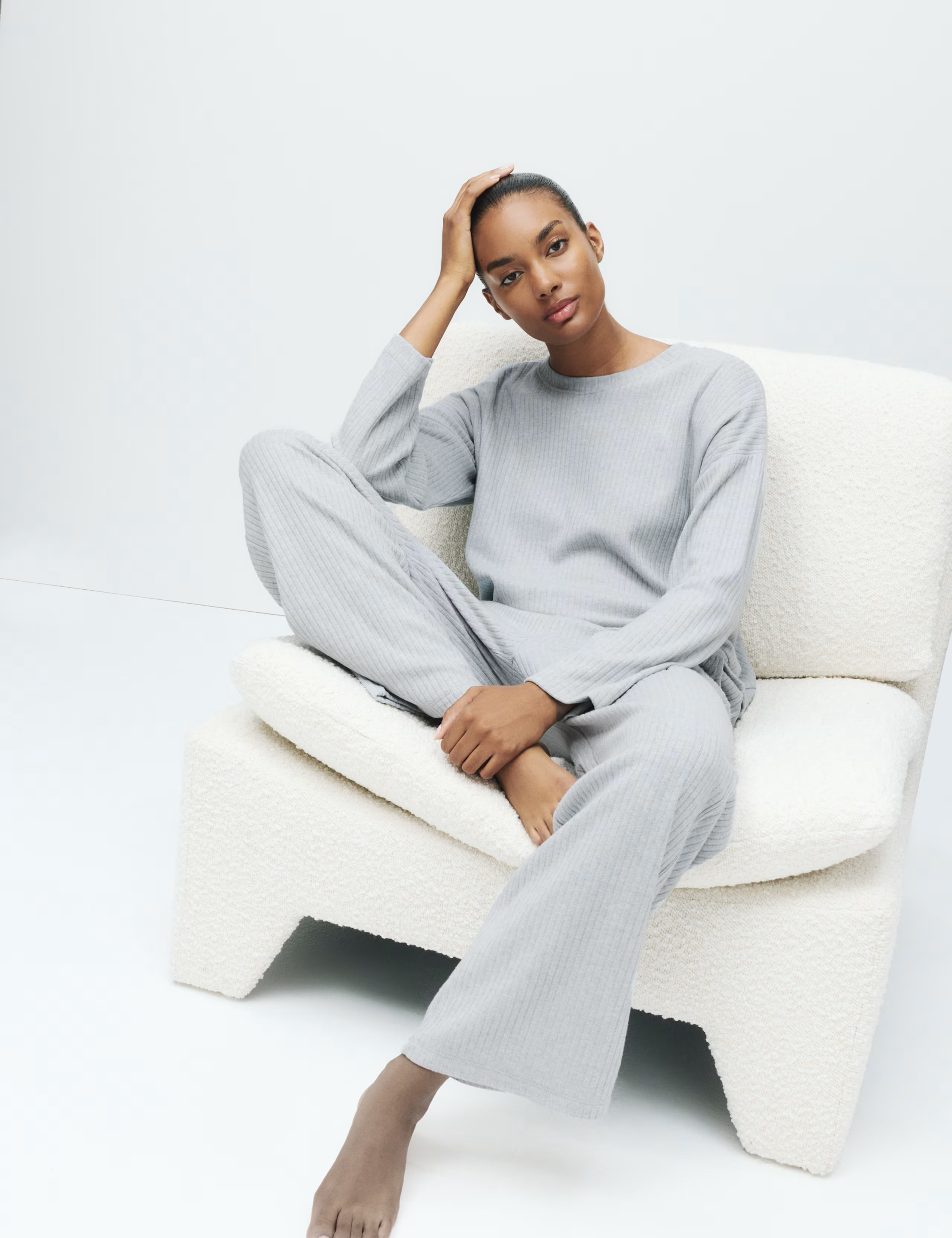 Ribbed Wide Leg Pyjama Bottoms | Marks & Spencer (UK)