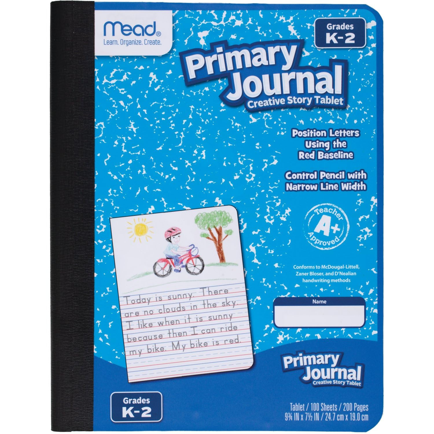 Mead Primary Journal, Half Page Ruled, Grades K-2, 7 1/2" x 9 3/4", 100 Sheets, 1 Count, Color Wi... | Amazon (US)