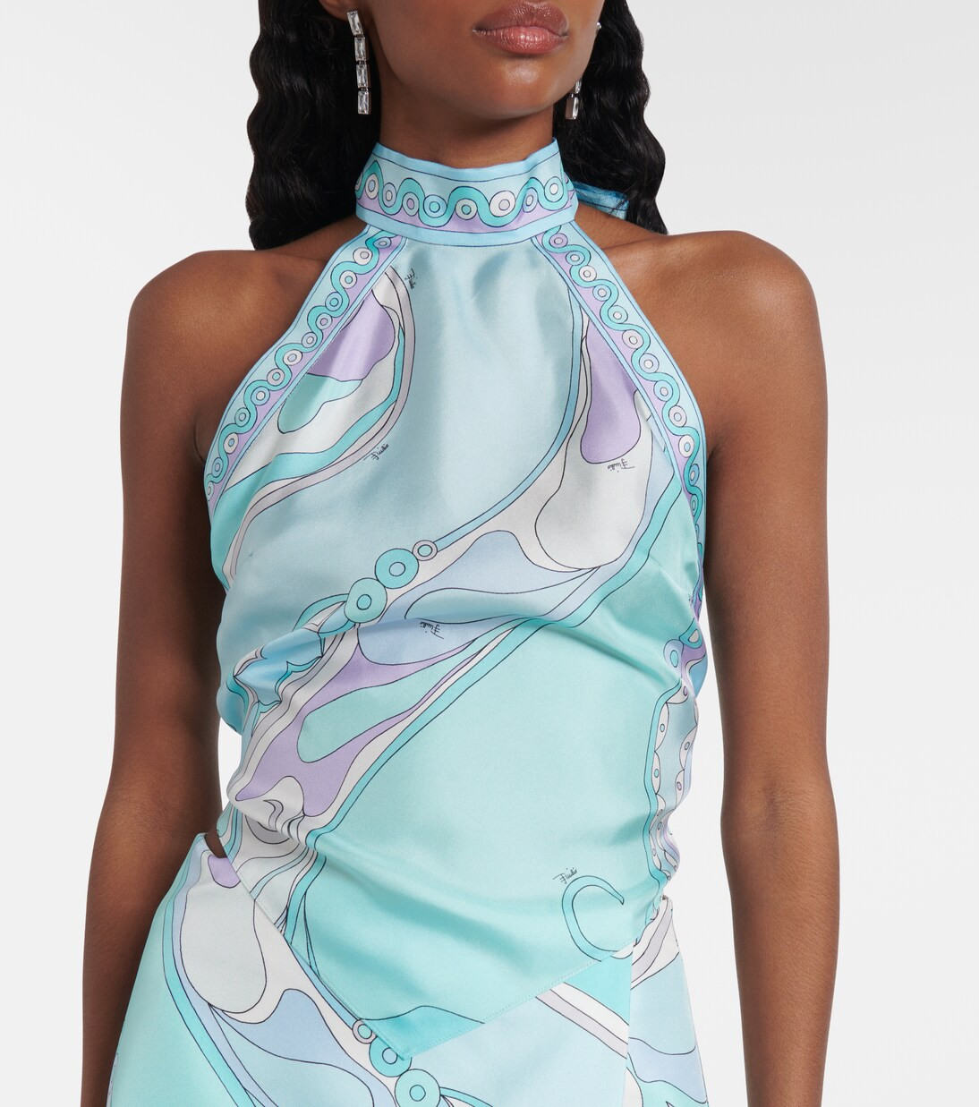 Orchidee halterneck silk twill top | Mytheresa (INTL)
