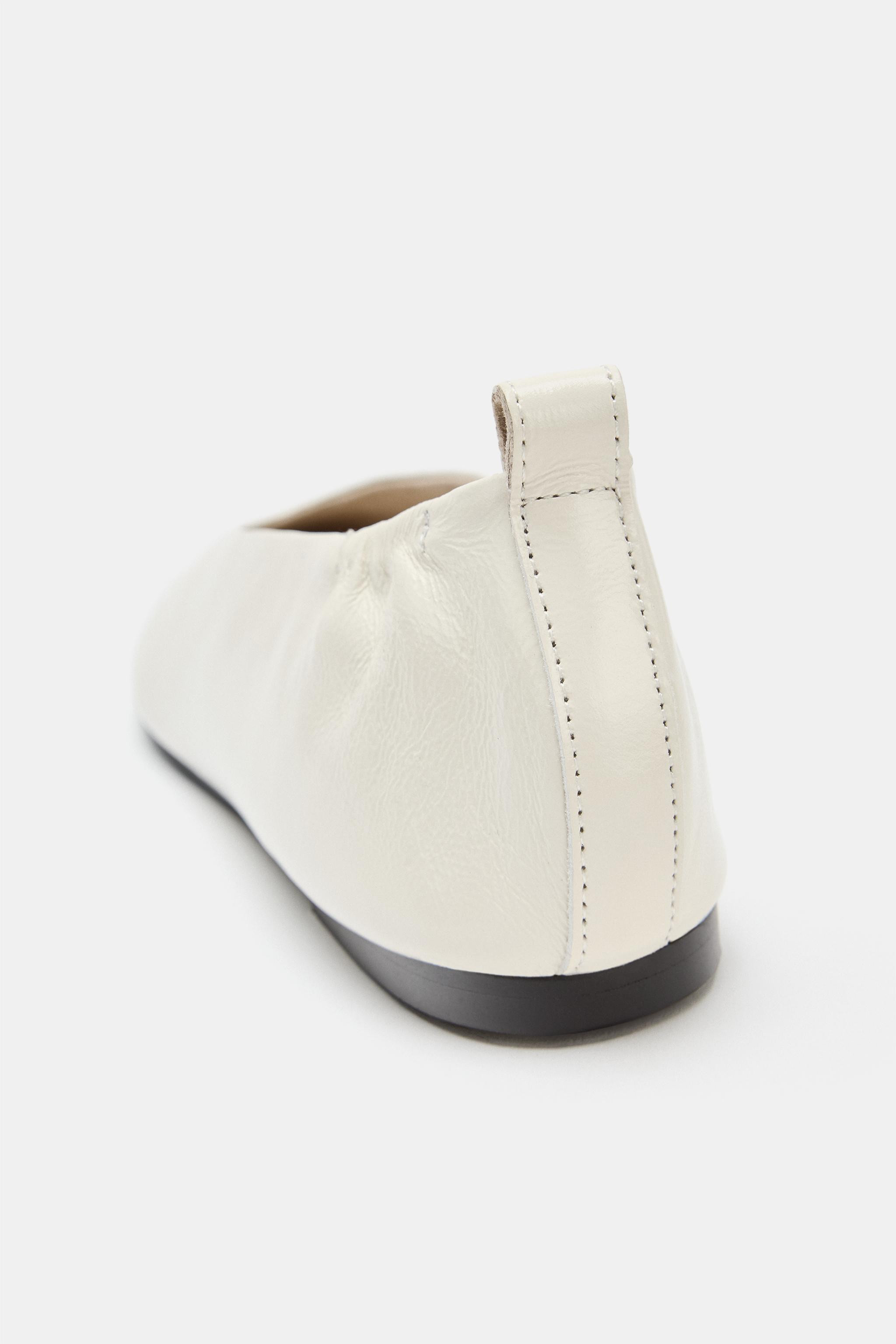 LIMITED EDITION LEATHER BALLET FLATS | Zara US