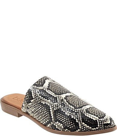 Bueno Bambi Snake Print Leather Point Toe Mules - 42(11) | Dillard's