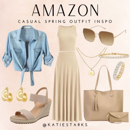 Casual spring outfit inspo! All from Amazon!

#LTKfindsunder50 #LTKstyletip #LTKover40