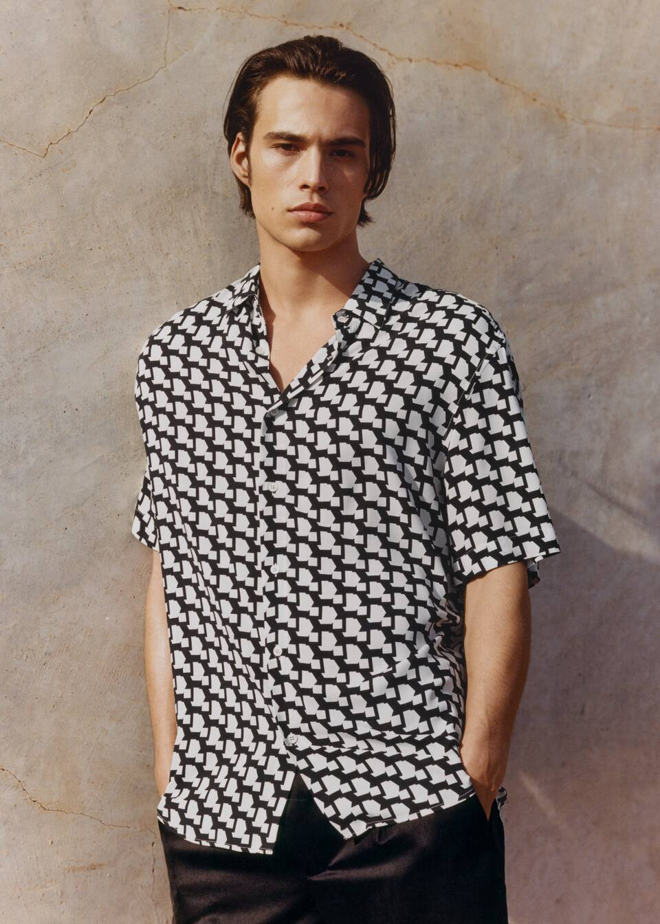 Printed flowy shirt | MANGO (US)