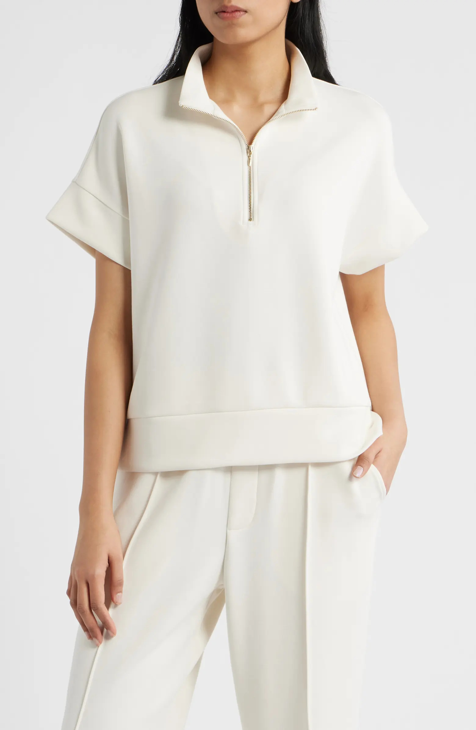 Half Zip Short Sleeve Top | Nordstrom
