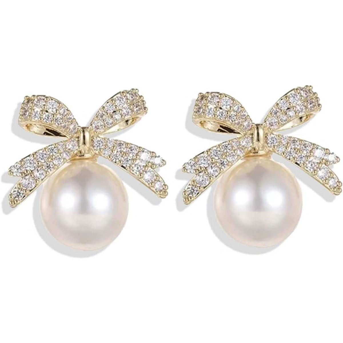 Pearl Bow Christmas Earrings for Women, Elegant Xmas Jewelry for Holiday Outfits, 2025 Stocking S... | Target