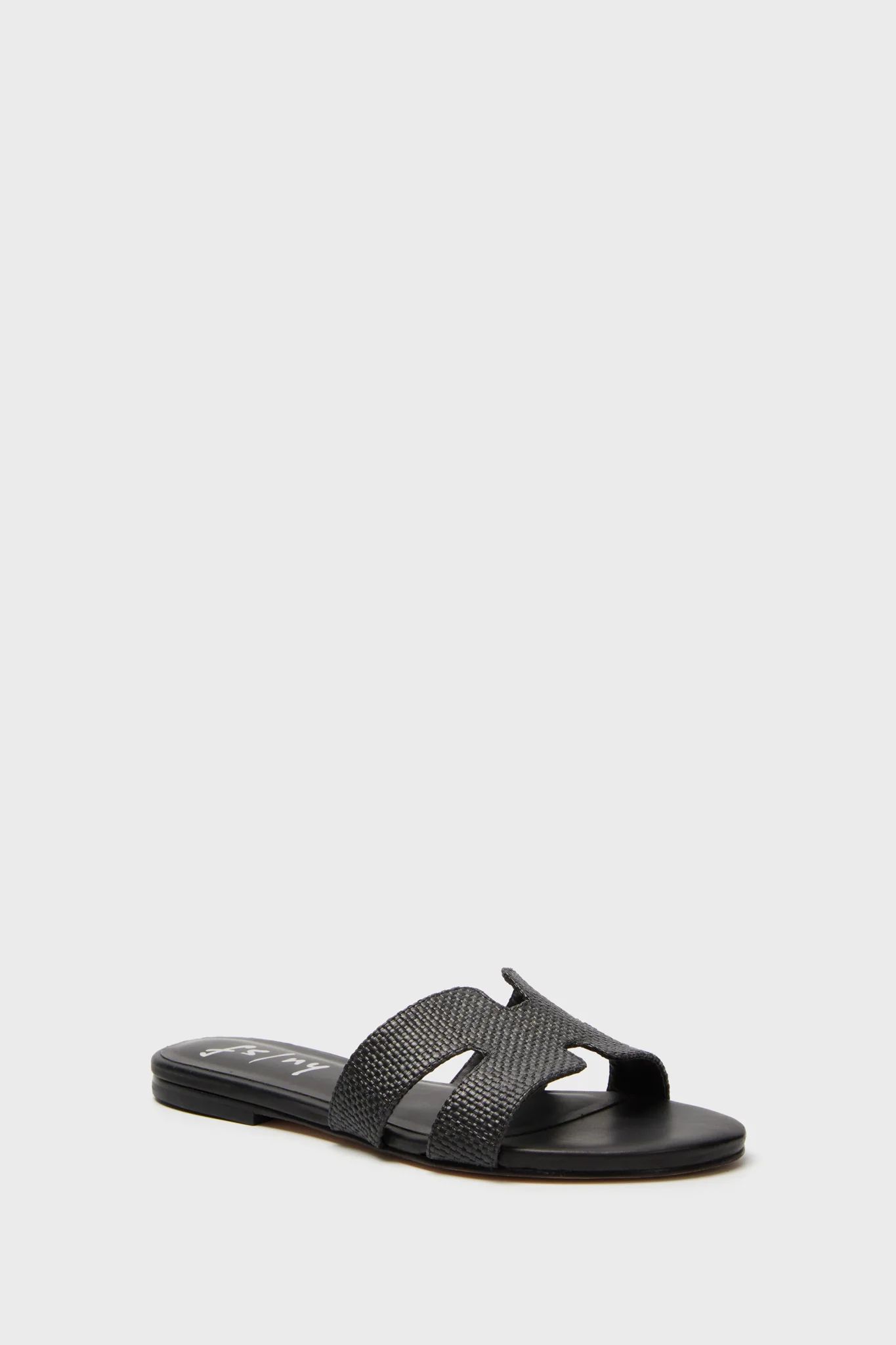 Black Raffia Alibi Sandals | Tuckernuck (US)