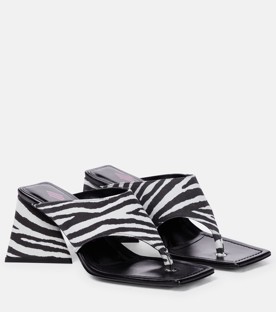 Devon zebra-print suede thong sandals | Mytheresa (INTL)