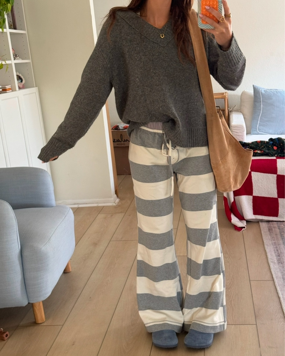 cozy day at home🩶☁️

sweater: small
pants: XS 

winter outfit, sweatpants, loungwear, tote bag, Birkenstock Boston, travel outfit 

#LTKSeasonal #LTKHoliday #LTKStyleTip