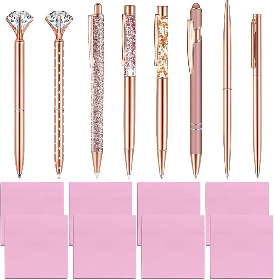 merrisport 16 Employee Appreciation Gift Set - 8 Cute Pink Pens Crystal Heart Diamond Ballpoint P... | Amazon (US)
