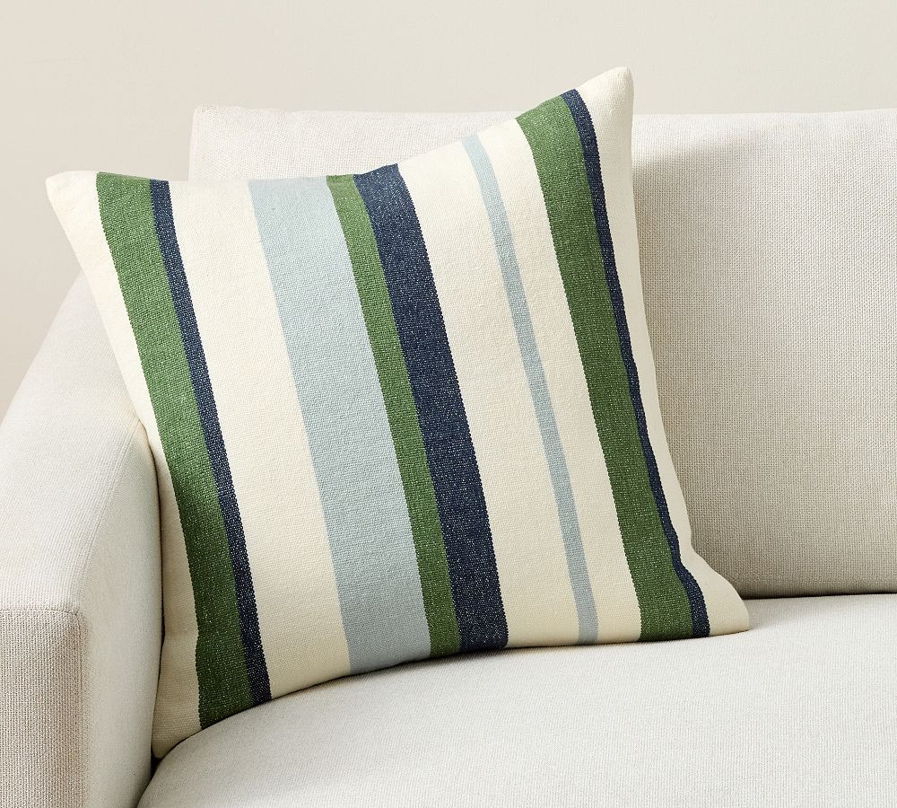 Everyday Linen Striped Pillow | Pottery Barn (US)