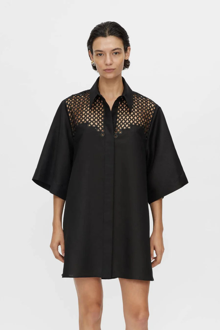 Lolani Embroidered Tee Dress in Black - CAMILLA AND MARC® C&M | CAMILLA AND MARC (ANZ)