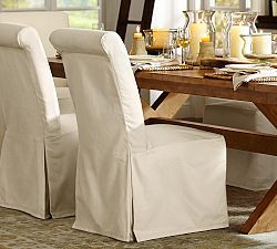 PB Comfort Roll Slipcovered Dining Chair | Pottery Barn (US)