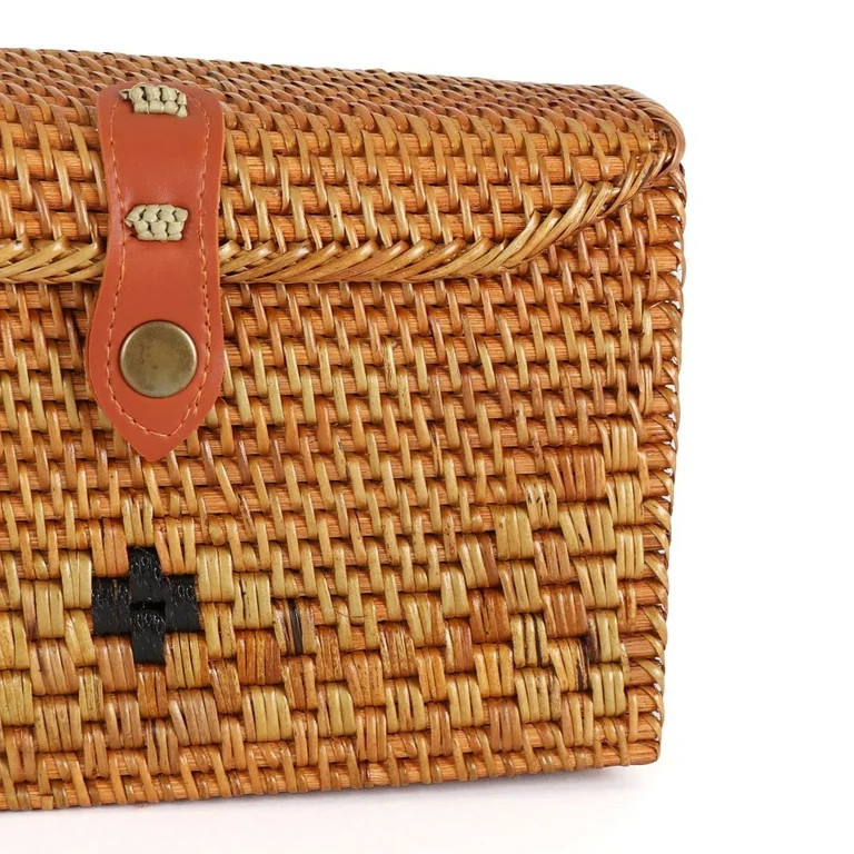 Rutledge & King - Meridian Rattan Crossbody Bag - Rectangle | Walmart (US)
