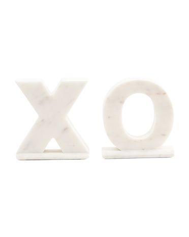 Marble Xo Bookends | TJ Maxx