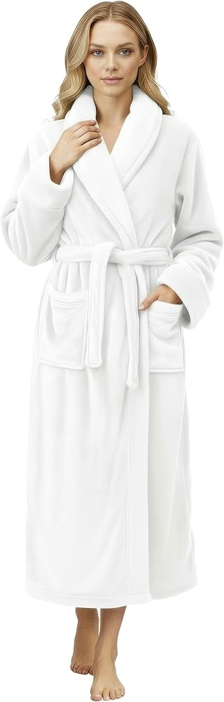 NY Threads Premium Womens Robe, Plush Fleece Long Bath Robe for Women, Fluffy Soft Women's Bathro... | Amazon (US)