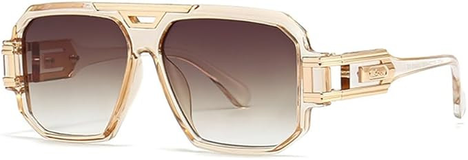 Junsika Retro Oversized Sunglasses for Men Women Fashion Vintage Square Aviator Designer Shades S... | Amazon (US)