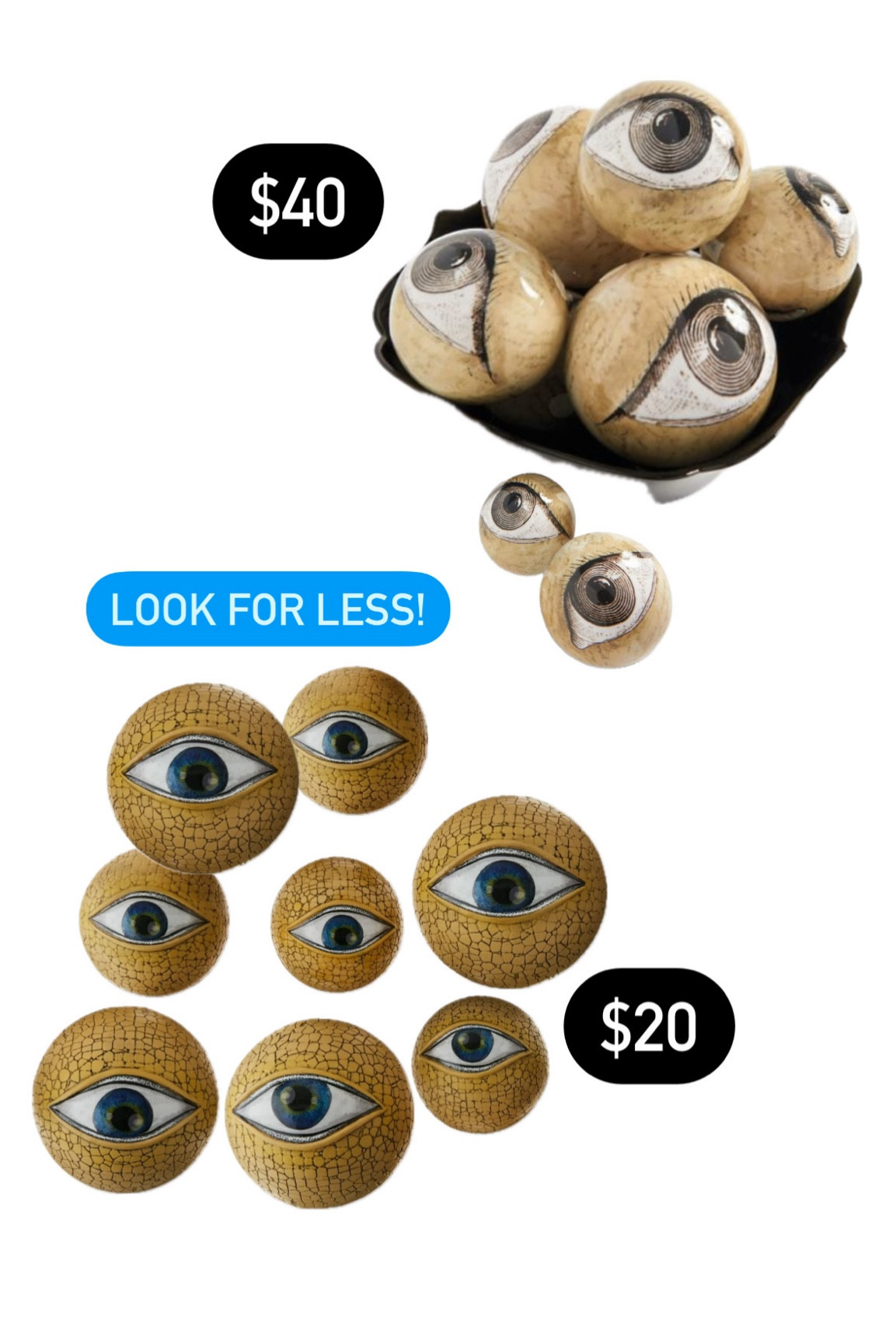 Eyeball orbs. Grandon Road eyeballs. Walmart eyeballs. Halloween eyeballs. Halloween decor. Halloween bowl filler.

#LTKHome #LTKSeasonal