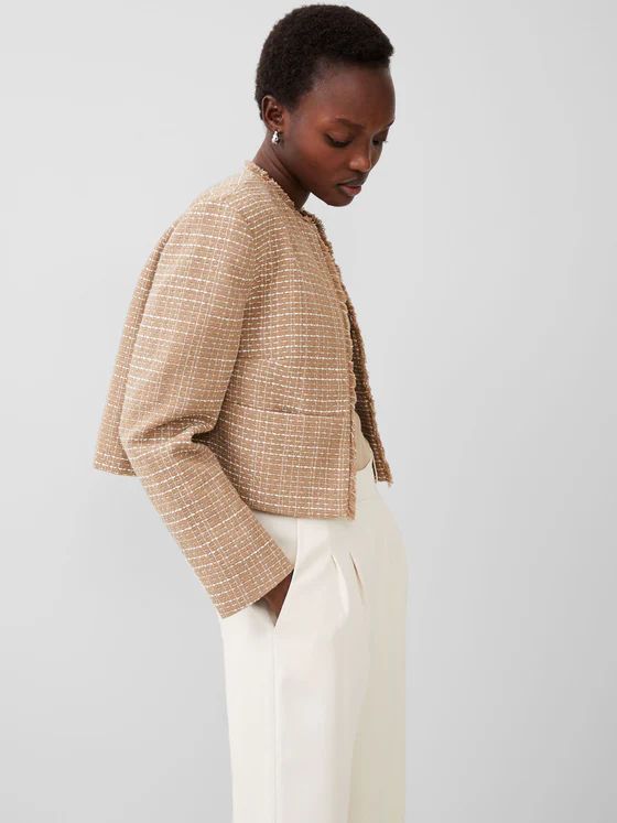 Effie Boucle Collarless Blazer | French Connection (US)