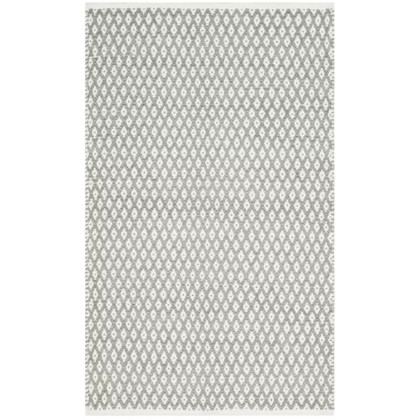 Oppelo Geometric Handmade Flatweave Cotton Gray Area Rug | Wayfair Professional