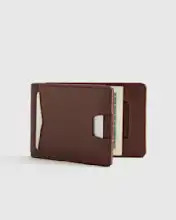 Italian Leather Money-Clip Wallet in Chocolate Brown | Quince