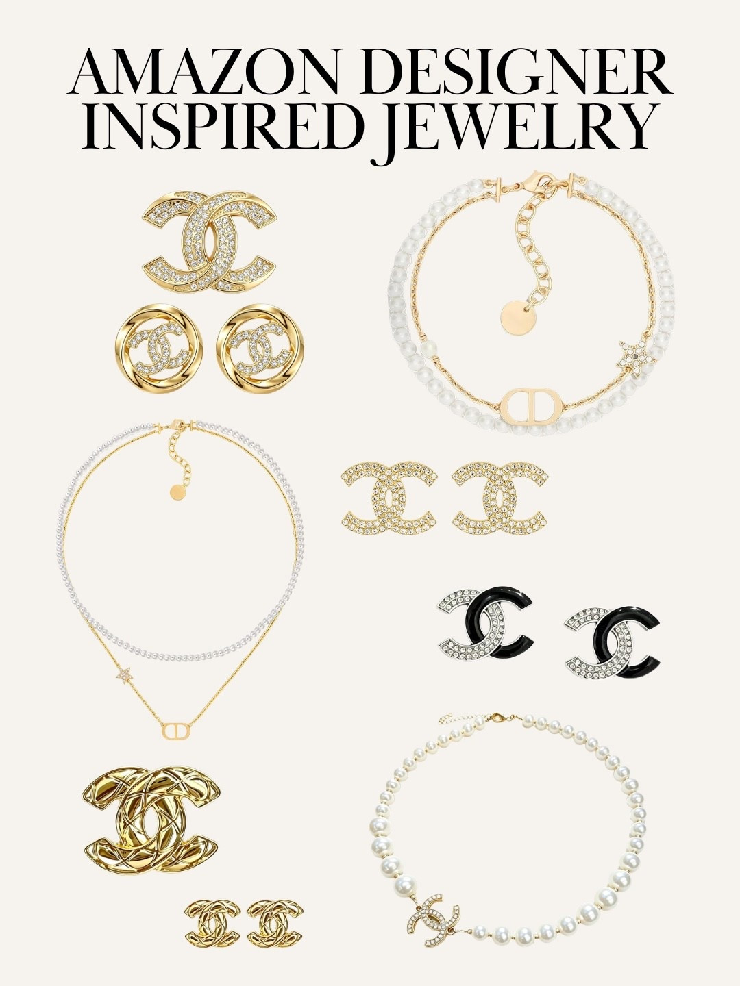 Inspired by Chanel jewelry for less than Amazon finds
