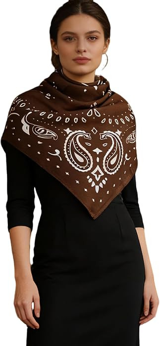 35" Head Scarf Large Square Scarf Like Cotton Hairscarf Fashion Scarves Bandana Night Sleeping Wr... | Amazon (US)