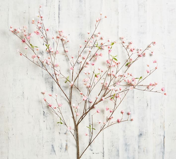 Faux Sakura Cherry Blossom Branch, Pink | Pottery Barn (US)