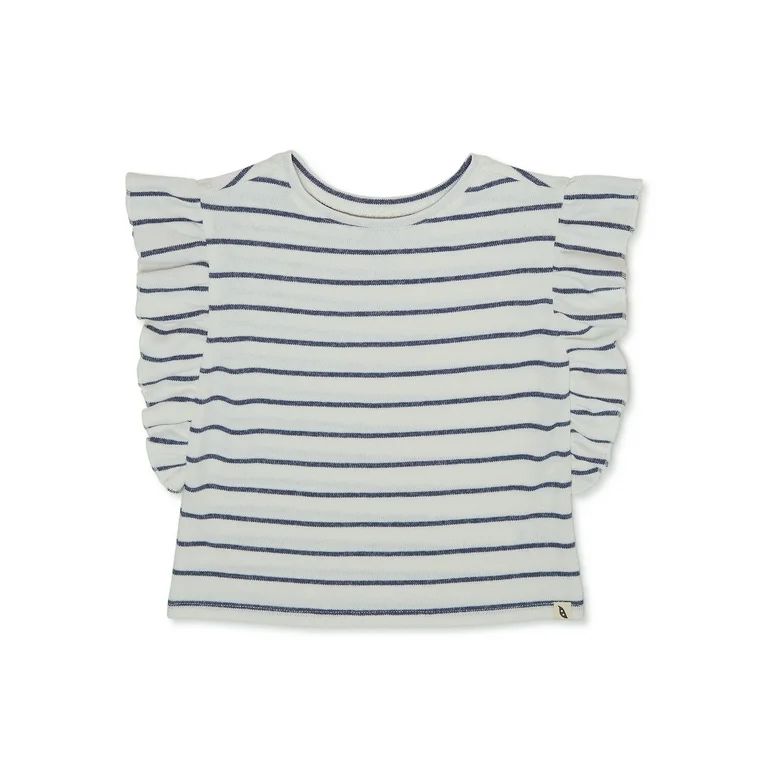 easy-peasy Toddler Girl Knit Ruffle T-Shirt, Sizes 18M-5T - Walmart.com | Walmart (US)